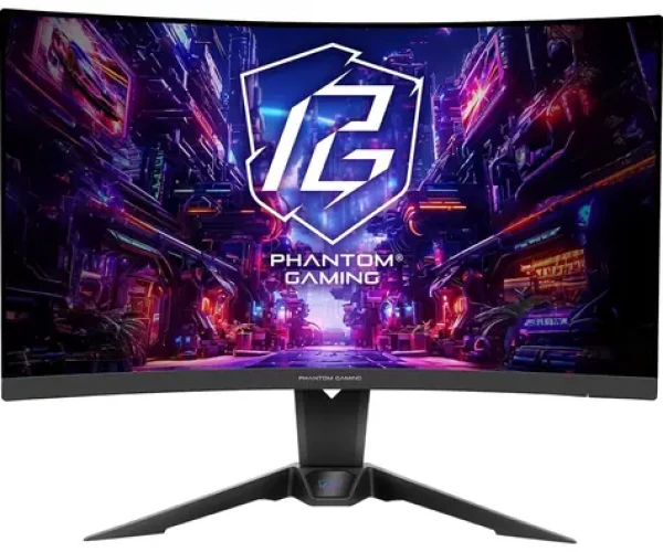 27" ASRock Phantom Gaming PG27QRT2A černá / Monitor / VA zakřivený / QHD / 180Hz / 1ms / FreeSync / HDMI+DP / VESA (PG27QRT2A)