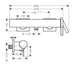 HANSGROHE - Tecturis E Sprchová baterie, kartáčovaný černý chrom 73620340