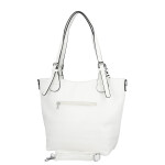 Stylová dámská koženková kabelka na rameno Lucida, bílá