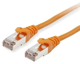 Equip oranžová / Patch kabel / Cat 6A S/FTP / 1,5 m / AWG 26/7 / PoE+ (606612)