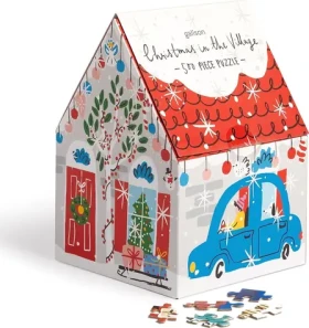 GALISON Čtvercové puzzle Vánoce ve vsi