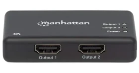 Manhattan / HDMI rozbočovač / 2 porty / 3840 x 2160 / 30 Hz / napájecí adaptér (207669)