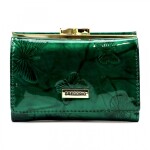 Luxusní dámská kožená peněženka s motýlky Gregorio Sihle, zelená