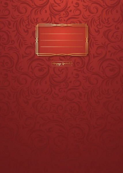 Sešit Premium červené ornamenty A5 - Sešity