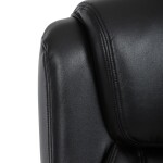 Kancelářské křeslo, houpací mechanismus, černá ekokůže, KA-F1385 BK