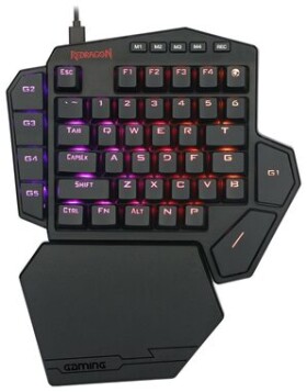 Redragon K585 DITI Blue černá / Herní klávesnice / mechanická / spínače blue / USB / US (K585RGB)