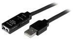 StarTech Aktivní prodlužovací kabel USB 2.0 černá / Kabel USB / A-M - A-F / napájecí adaptér / 15 m (USB2AAEXT15M)