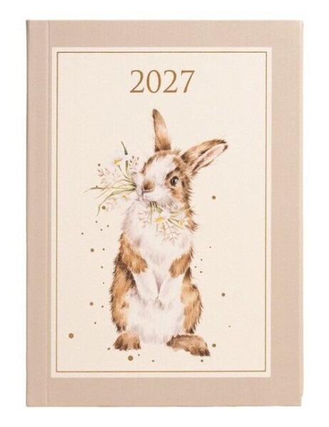 Týdenní diář 2027 Wrendale Designs, A6 - Králík