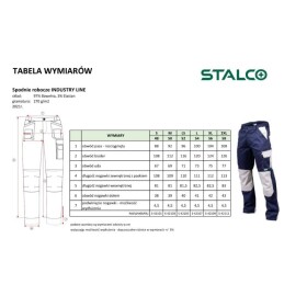 Kalhoty pracovní do pasu INDUSTRY LINE, L/54, STALCO