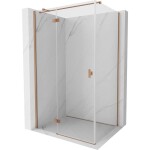 MEXEN/S - Mist H T sprchový kout dveře křídlové levá 90 x 95, transparent, měď kartáčovaná 8A5T-090-095-65-00-L