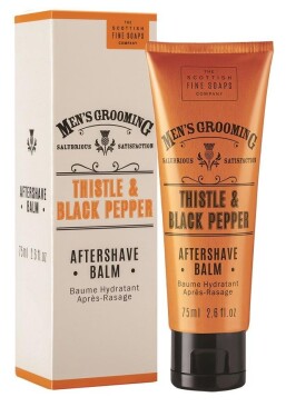 SCOTTISH FINE SOAPS Balzám po holení Thistle & Black pepper 75 ml, oranžová barva, plast, papír