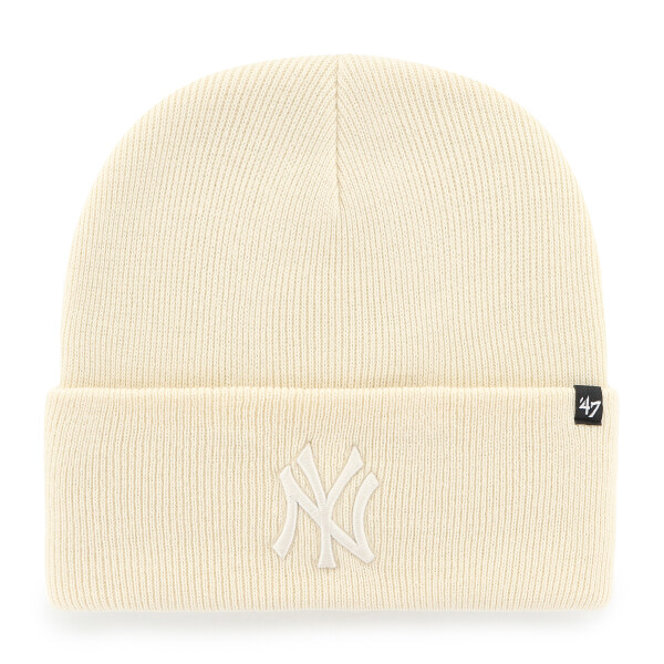 47 Brand Pánská zimní čepice New York Yankees MLB Haymaker Cuff Knit Natural