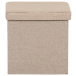 Taburet s úložným prostorem, látka krémová