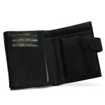 Luxusní pánská kožená peněženka se zápinkou Lukas, černá