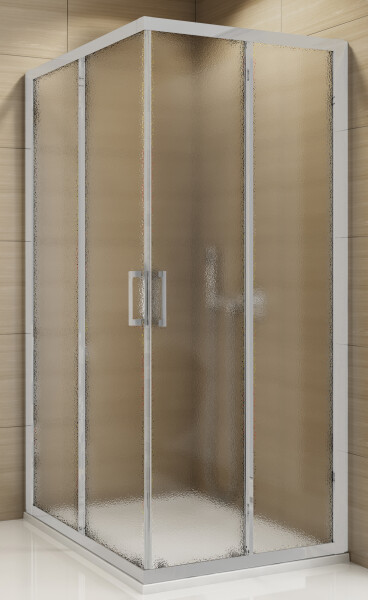 SanSwiss TOPAC10000122 Sprchový kout čtvercový 100×100 cm, matný elox/durlux