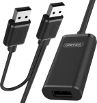 Unitek Y-279 černá / Prodlužovací kabel USB-A - USB-A / USB 2.0 / aktivní zesilovač / 20 m (Y-279)