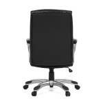 Kancelářské křeslo, černá ekokůže, plastový kříž, houpací mechanismus