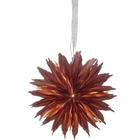 STAR TRADING Závěsná svítící hvězda Dis Red 45 cm, červená barva, papír