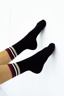 PRUHOVANÉ DÁMSKÉ PONOŽKY S PROUŽKY 1313.001 ČERNÁ 2 37-41