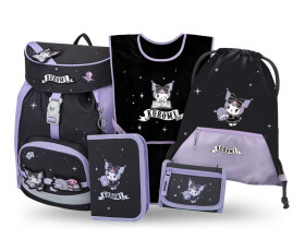5 SET Airy Kuromi Fortune Dream: batoh, penál, sáček, zástěra, peněženka
