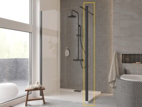 BESCO - Boční otočný panel ECO-N BLACK - Pevná stěna - 30 BCEXON30BC