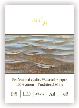 SM.LT Professional Quality akvarelový blok A4 300 g/m2 10 listů 100%