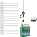 CERANO Koupelnový elektrický radiátorový set Burke - L/P - WIFI - 300W - bílá matná - 1000x500 mm
