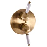 RAV Slezák - LABE - Vanová/Sprchová baterie podomítková 2-cestná s tělesem, Stará mosaz (Bronz) L586KSM L586KSM