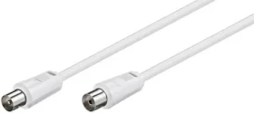 MicroConnect koaxiální kabel M-F 75 Ohm 5m bílá (COAX050W)