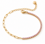 ELENYS Duette – pozlacený náramek 18K žluté zlato Délka náramku: 17+5 cm / max. 22 cm
