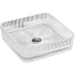 MEXEN - Nira skleněné umyvadlo na desku 39 x 39, transparent 24203900