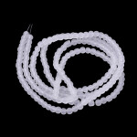 Matné korálky - bílé - ∅ 4 mm - 10 ks