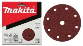 Makita P-31974 / Brusný papír na dřevo | kov | kámen / Zrnitost 180 / Průměr 150 mm / 9 otvorů / 10 ks (P-31974)