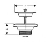 GEBERIT - Odtokový ventil, nerez 241.503.00.1