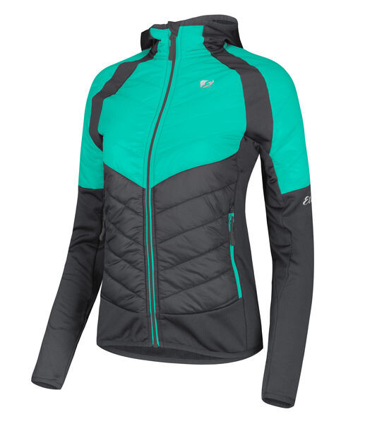Dámská bunda/mikina ETAPE SIERRA PRO 2.0, mint/antracit (materiál NanoLoft s tepelnou izolací, velikost XL )
