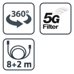 EVOLVEO Jade LTE, aktivní venkovní anténa DVB-T2, LTE, filtr