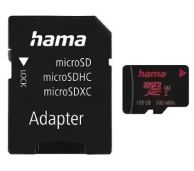 Hama microSDXC 128 GB + adaptér / Paměťová karta / UHS-I U3 / V30 / 80 MB/s