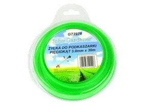 GEKO Struna do sekačky zelená zesílená 3.0mm 30m / hvězdicový profil / nylon (G73978)