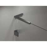 MEXEN/S - Lunar L sprchové dveře křídlové levé 135 cm, transparent, grafit metal 834L-135-000-95-00-L