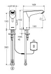 SCHELL - Xeris E Elektronická umyvadlová baterie, bateriové napájení, chrom 012970699