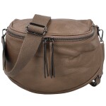 Stylová dámská koženková kabelko-ledvinka Ergitta Newa, tmavě béžová