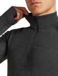 Pánské merino tričko s dlouhým rukávem ICEBREAKER Mens 260 ZoneKnit LS Half Zip, Jet Heather velikost: M