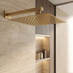 REA - Čtvercová hlavová sprcha JS-P015BG 30cm Brush Gold REA-P0616