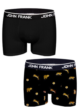 Pánské boxerky John Frank JF2BTORA05 2 pack L Černá