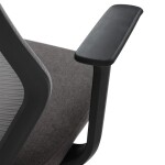 Židle kancelářská, látka šedá, houpací mechanismus, kolečka pro tvrdé povrchy