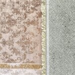 DumDekorace Moderní vintage koberec béžovo-zlatý s orientálním vzorem Šířka: 160 cm | Délka: 220 cm