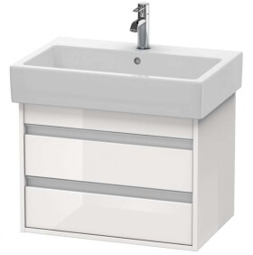 DURAVIT - Ketho Umyvadlová skříňka 48x65x44 cm, 2 zásuvky, lesklá bílá KT662402222