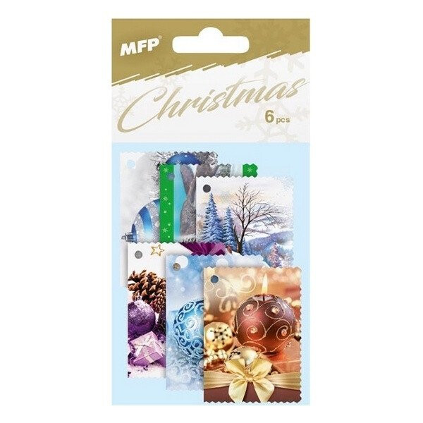 Jmenovky na dárky vánoční 6ks