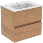 IDEAL STANDARD - Eurovit Skříňka s umyvadlem, 55x60x44 cm, 2 zásuvky, přírodní dub R0572Y8