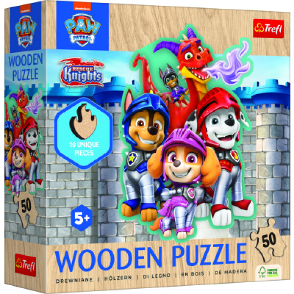 Dřevěné Puzzle 50 dílků Tlapková patrola